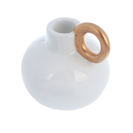 Подсвечник тм LADECOR, 8,5x9 см, с ручкой, доломит, 3 вида