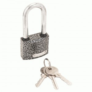 Замок навес Апекс PD-01-50-L чугун, Ш50*В112мм, удлин. дуж d=9мм автомат, 3анг кл,защ.кольца (36,6)