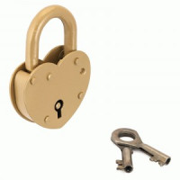 Н.Новгород ЗВС-3 &quot;СЕРДЕЧКО&quot; 2кл d8мм золото Замок навесной (100,70,5)