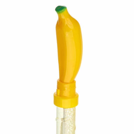 ИГРОЛЕНД Мыльные пузыри с ручкой "Фруктики", PP,PET,PVC, 110мл., мыльный р-р, 37,5х4х4см, 4 дизайна