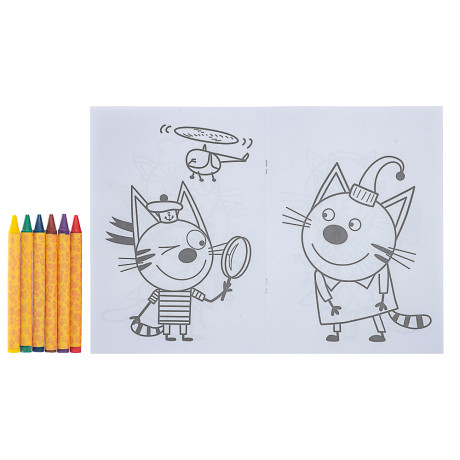 ПРОФ-ПРЕСС Раскраска с мелками, бумага, 16,5х23см, 16 стр, 5 дизайнов