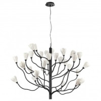 ODEON LIGHT 5090/30 MODERN ODL25 561 черн. мат./белый/фарфор Люстра G4 LED 30x5W GARDI