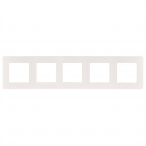 ЭРА 12 рамка СУ 5 мест. САТИН, бел. 12-5105-01 9141