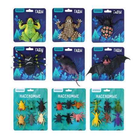 ИГРОЛЕНД Фигурки в виде Гадов, резина, 4-10 дизайнов