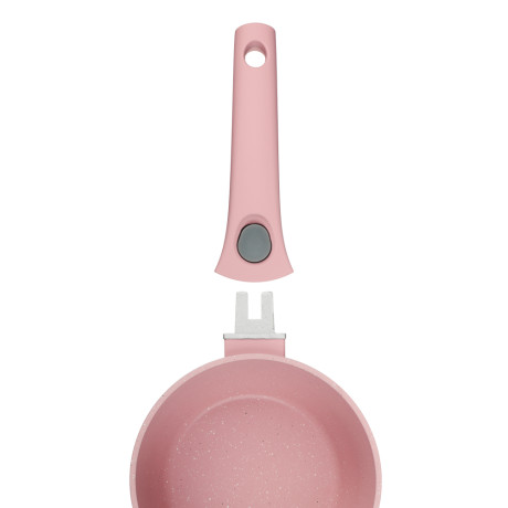 Ковш тм SATOSHI Ботаника 1,3л, d16см, с крышкой, съем. ручка, антиприг. покр. мрамор, инд, 3 цвета