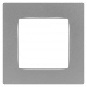 ЭРА 12 рамка СУ 1 мест. Классик, алюминий 12-5201-03