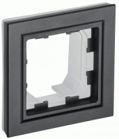 IEK BRITE Рамка СУ 1 мест. IP44 РУ-1-БрЧ-44 черный BR-M12-44-K02