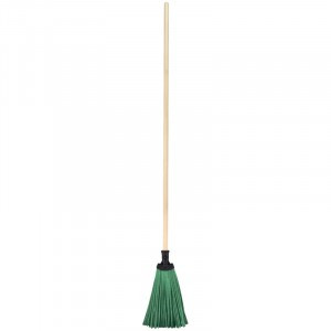 Метла веерная синтет,ворс 25см,черенок(б/рез,d=5см,120см,дерево),360671/ Vega