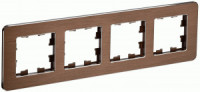 IEK BRITE Рамка СУ 4 мест. РУ-4-1-Бр металл коричн. RE AL BR-M42-M-21-K30