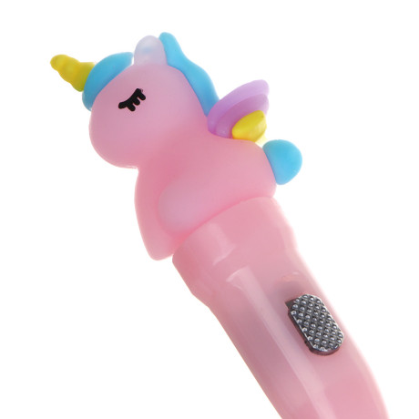 Ручка шариковая синяя с проекцией "Единорог", 3 дизайна, шоу-бокс