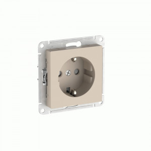 Systeme Electric ATLASDESIGN мех. роз. СУ 1 мест. (земля) штор,16А(автоклем)ПЕСОЧНЫЙ ATN001245S (5!)
