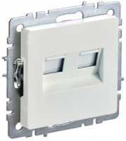 IEK BRITE мех. роз. компьют. СУ 2 мест. жемчуг (RJ45) РК11-2-БрЖ BR-K20-2-K36