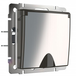 Werkel мех. роз. СУ 1 мест. 16A земля шторки крышка IP44 (глянц. никель) W1171202 a051089