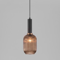 EUROSVET св-к подвесной 1x40W E27 140x140x1130 черный/янтарный Bravo 50181/1