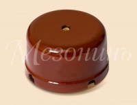 МЕЗОНИНЪ коробка распределительная фарфоровая D80х43мм, IP20, коричневый GE70236-04