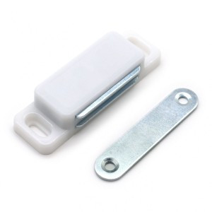 Магнит мебельный  L-74 h-15 белый (комплект 4шт. цена за комплект)  (80,5) StahlBuro