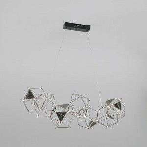 Eurosvet св-к св/д подвес. LED 2969lm 950х310х1500 мет чёрн жемчуг Uma 90368/7 Умный дом a065027