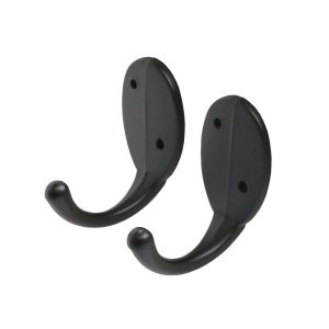 Крючок-вешалка мебельн 1-рожк СТАНДАРТ 1089 BL мат.черный (2шт цена за уп) Инд. уп.на подвес(600,50)