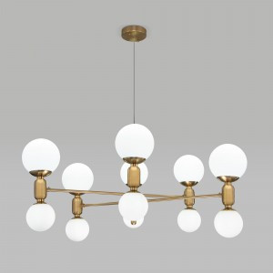 EUROSVET св-к подвес. 12x20W E27 G9 латунь 30182 Умный дом Bubble a063213