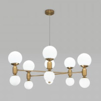 EUROSVET св-к подвес. 12x20W E27 G9 латунь 30182 Умный дом Bubble a063213