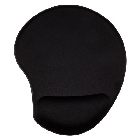 BY Коврик для мышки с подушечкой для запястья, 23х19см, резина, полиэстер, чёрный