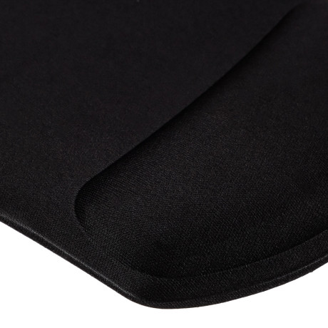 BY Коврик для мышки с подушечкой для запястья, 23х19см, резина, полиэстер, чёрный