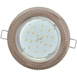 Ecola GX53 H4 св-к "Чеканка" Сатин-Хром 43x115 FS61H4ECB (10!)