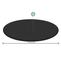 BESTWAY Круглое покрытие для бассейна, с надувным бортом Ф244см, 280 см, 58032