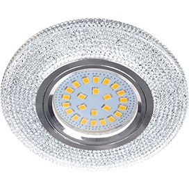 Ecola LD7069 MR16 GU5.3 св-к Круг "Модерн" подсветка 4K Прозр./Хром 25x95 FT16CMEFB (10!)