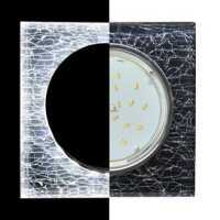 Ecola GX53 H4 LD5311 св-к Стекло Квадрат скош.край подсв 4K Кол.лед Черн/Хром 38x120 SE53SNECH (10!)