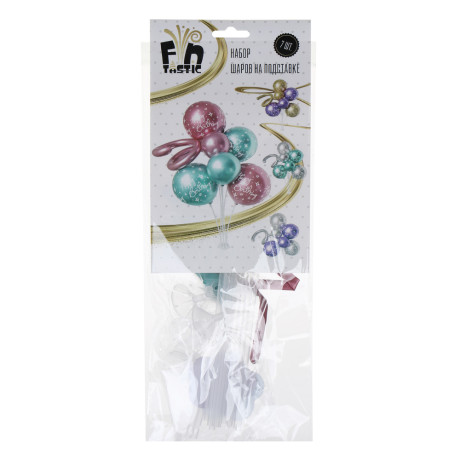 FNtastic Набор воздушных шаров 7 шт с подставкой, пластик, 4 цвета металлик