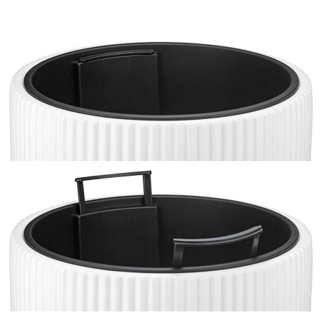 Кашпо СТРИП 40 л со вставкой Белый М3414 х1