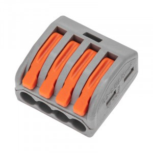 REXANT клемма СМК 222-414 с рычагом 4х(0,08-4мм2), 32А (50шт, цена за шт) 07-5254-4       