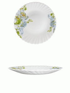 Тарелка обеденная Голубая орхидея 24см стекло (кратность 6шт!!!) МФК MFK21060