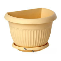 Кашпо ЛИВИЯ настенное 180мм 1,5л Белая глина М3110 (28)