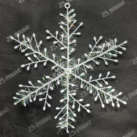 Подвеска Т171 Снежинка3шт 17см пластик (Цена за 10шт) (200)