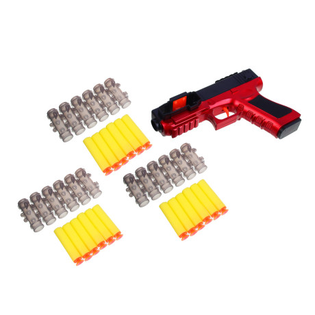 ИГРОЛЕНД Пистолет с мягк.патронами, патрон.лентой "Ночной дозор"ABS,PS,PP,PVC,TRP,21,5х7х16см