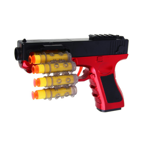 ИГРОЛЕНД Пистолет с мягк.патронами, патрон.лентой "Ночной дозор"ABS,PS,PP,PVC,TRP,21,5х7х16см