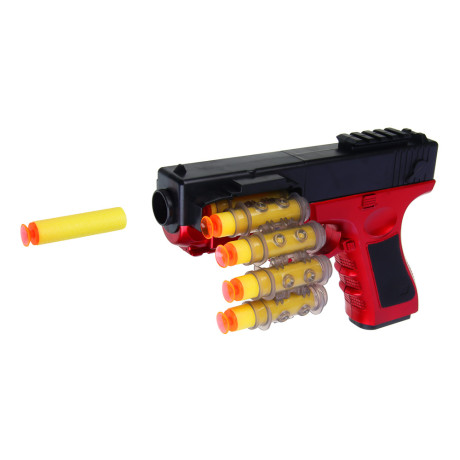 ИГРОЛЕНД Пистолет с мягк.патронами, патрон.лентой "Ночной дозор"ABS,PS,PP,PVC,TRP,21,5х7х16см