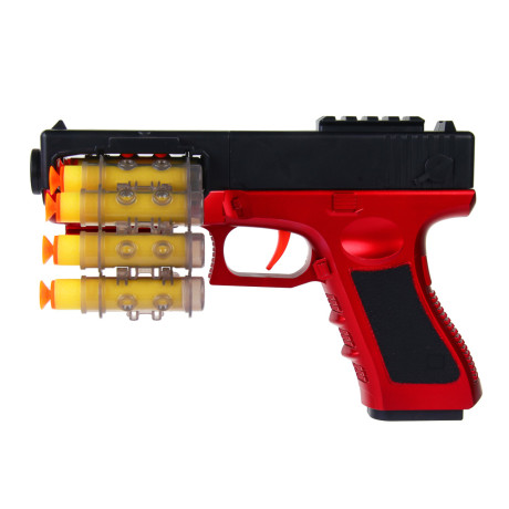 ИГРОЛЕНД Пистолет с мягк.патронами, патрон.лентой "Ночной дозор"ABS,PS,PP,PVC,TRP,21,5х7х16см