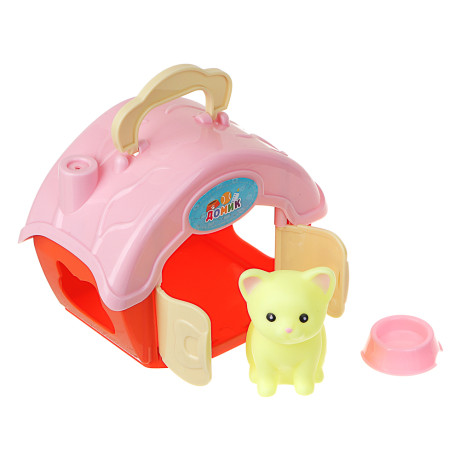 ИГРОЛЕНД Питомец в будке, 6 пр., PVC, PP, 11х8,2х6см