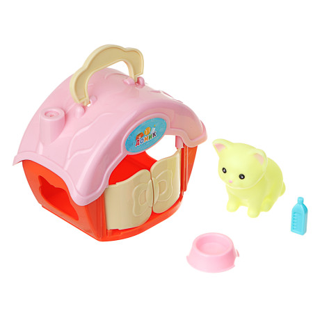 ИГРОЛЕНД Питомец в будке, 6 пр., PVC, PP, 11х8,2х6см