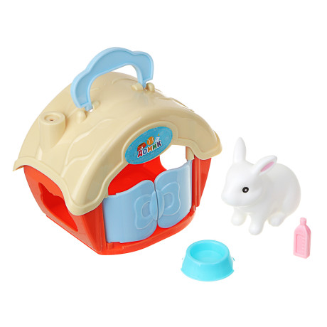 ИГРОЛЕНД Питомец в будке, 6 пр., PVC, PP, 11х8,2х6см