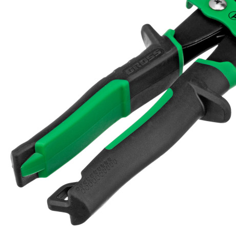 Ножницы по металлу "Piranha", 270 мм, прямой и правый проходной рез, сталь СrMo, двухкомпонентные рукоятки Gross