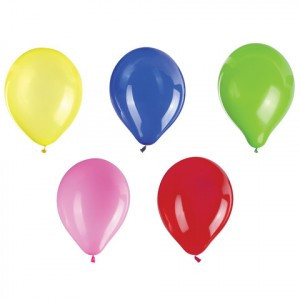 Шары воздушные ЗОЛОТАЯ СКАЗКА, 10" (25 см), КОМПЛЕКТ 10 штук, ассорти 5 цветов, пакет, 105011