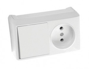 VIKO by Panasonic VERA блок бел. 1 ОУ вык+1 ОУ роз гориз (90681186)