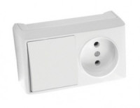 VIKO by Panasonic VERA блок бел. 1 ОУ вык+1 ОУ роз гориз (90681186)