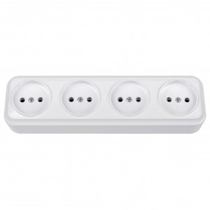 Bylectrica Вариант роз. 16А 4 мест. ОУ (корп. ABS) белый РА16-0181