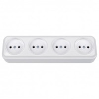 Bylectrica Вариант роз. 16А 4 мест. ОУ (корп. ABS) белый РА16-0181