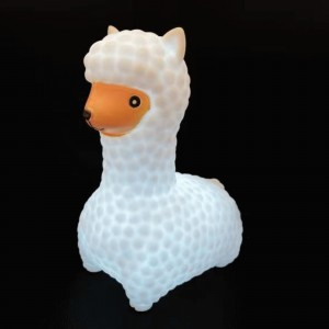 Apeyron/OGM св-к св/д ночник "Лама" белый 3хLR44 акрил 111х84х152мм NL-14